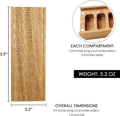 Legno di acacia 7 giorni pillola settimanale Box organizzatore di pillole per vitamine integratori giornalieri contenitore di pillole