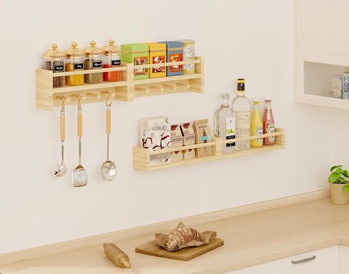 Acconciature in legno Mensola di libri in legno naturale Mensole per il deposito di decorazioni per bambini