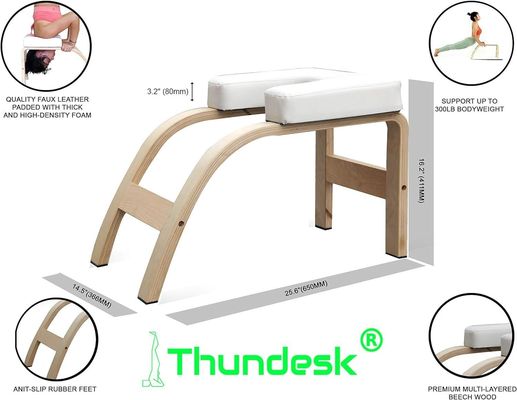 Balance Training Yoga Bench Inversione Stile rustico con materiale in legno e testa