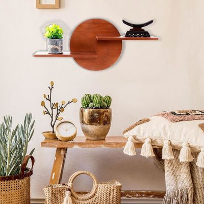 Rack non pieghevole Display decorativo rotondo Montaggio a parete Mensola appesa Mensole alte quantità