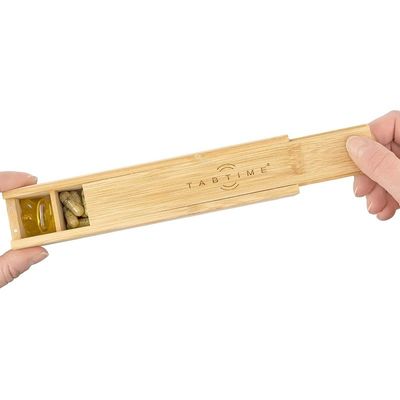 OEM/ODM Acceptabile Organizzatore di compresse in legno personalizzato da 7 giorni per vitamine e integratori