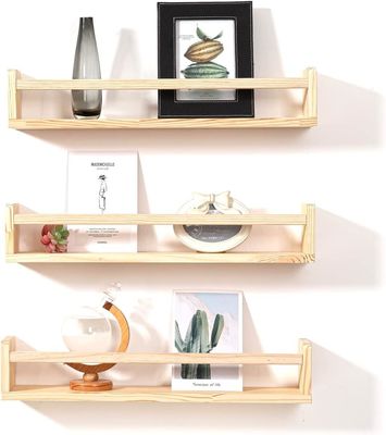 Colori personalizzati Tenitori di legno massello scaffalature ripiani di legno ripiani per decorazioni di libri