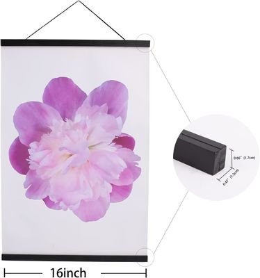 Logo personalizzato Acceptabile Legno A4 6X24 16X22 16X20 Cornice di cartelloni per appendiabiti Larghezza 16 pollici