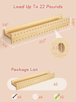 Mensola per libri in legno naturale Moderno Mensola per libri montata a parete OEM Mensola per libri