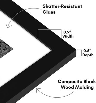 Logo personalizzato in legno dimensione 12X16 8X12 telaio con tappeto e vetro resistente alle fratture