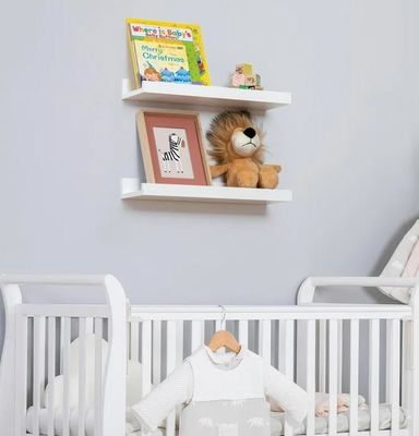 Arredamento del soggiorno 2 pezzi ripiani galleggianti in legno massello per schermo da parete minimalista