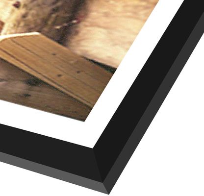8X24 4X6 Cornice fotografica in legno nero con vetro resistente alle fratture Logo personalizzato