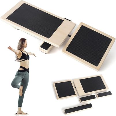 ArtDecor Wood Wobble Non-Slip Board Exerciser a piede singolo per allenamento del ginocchio e della caviglia