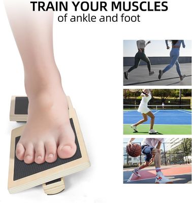 ArtDecor Wood Wobble Non-Slip Board Exerciser a piede singolo per allenamento del ginocchio e della caviglia