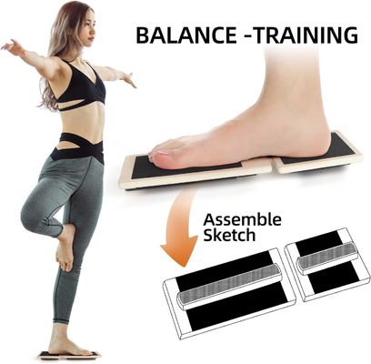 ArtDecor Wood Wobble Non-Slip Board Exerciser a piede singolo per allenamento del ginocchio e della caviglia