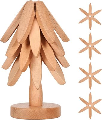 Set di trevetti a forma di albero per piatti caldi