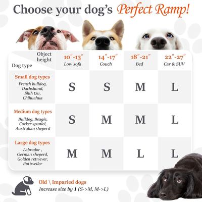 Rampa regolabile per cani in legno per divano in legno di pino