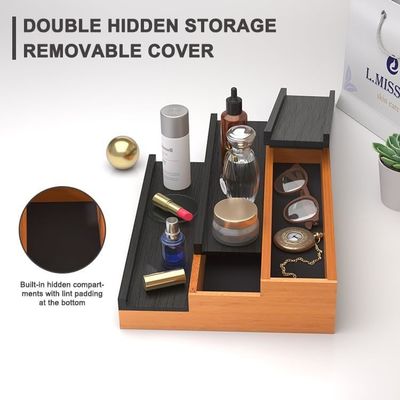 Logo personalizzato Acceptabile in legno Colonia Stand Organizzatore profumo con comp nascosto