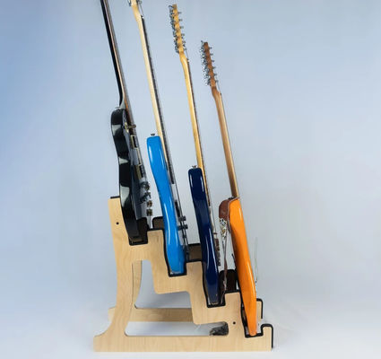 Rack non pieghevole 4 Guitar Stand Holder Quad Decker per la combustione Guitare di design di finitura