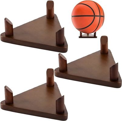 Legno massello Display di palla con logo personalizzato Stand per calcio Basketball Calcio pallavolo