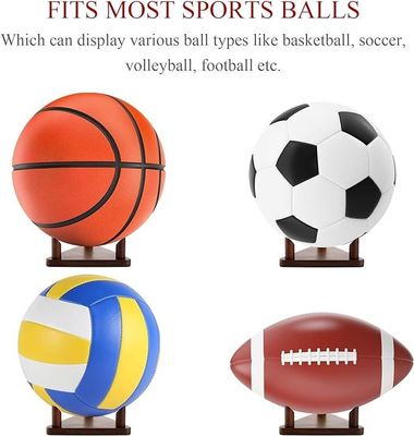 Legno massello Display di palla con logo personalizzato Stand per calcio Basketball Calcio pallavolo