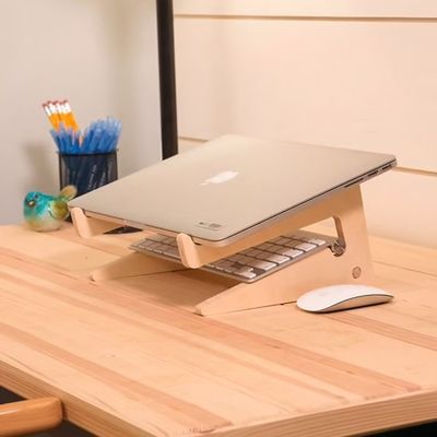 Acceptabile OEM/ODM Stand per laptop in legno per Mac Book Accessorio ergonomico per ufficio