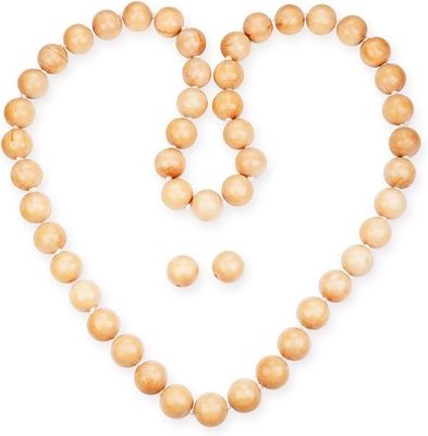 Hula in legno naturale pesato per esercizio fisico 8.4 x 8.4 x 4.1cm