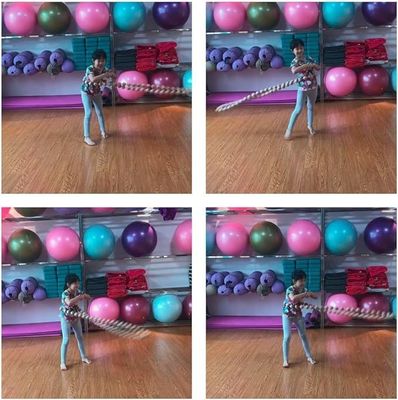 Hula in legno naturale pesato per esercizio fisico 8.4 x 8.4 x 4.1cm