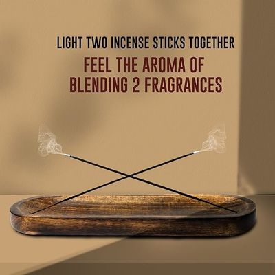 Confezione regalo in legno marrone incenso bruciatore bastoncino portapiatti per decorazione della stanza profumo