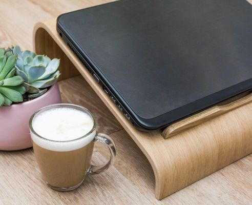 Stand per laptop in legno funzionale risparmio di spazio raffreddamento ventilazione computer desktop elevatore