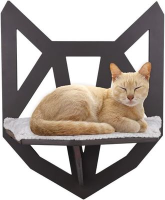 Funzione Risparmiare spazio Parete montata cat scaffale con scaffali posate e letto appeso