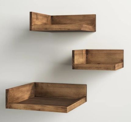 Alte quantità di libri in legno massello di 3 pezzi moderni Foto ripiano a parete Ripiano galleggiante regolabile