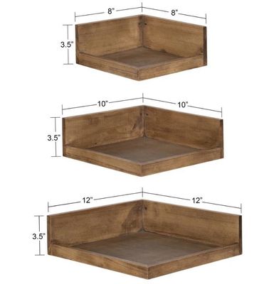 Alte quantità di libri in legno massello di 3 pezzi moderni Foto ripiano a parete Ripiano galleggiante regolabile