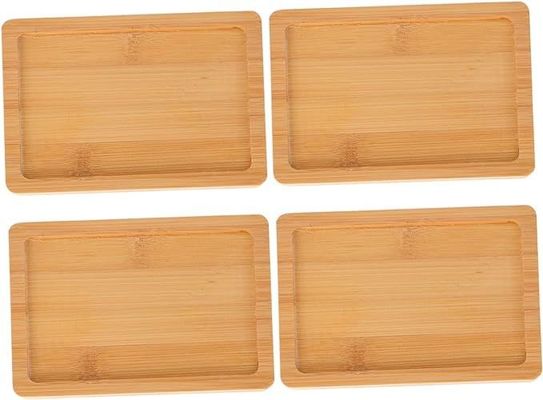 Decorazione del soggiorno Dispositivi personalizzati 4pcs vassoi di pallet in legno per cibo Servire e display vassoi