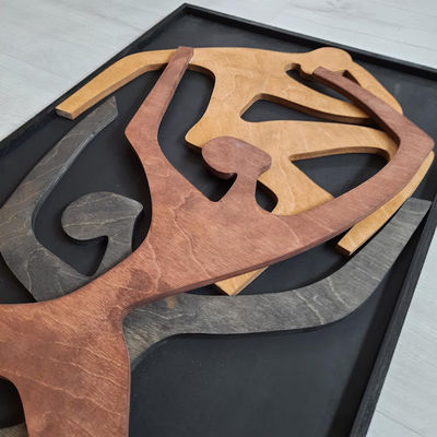 Arredamento ufficio Aggiornamento Parete in legno appeso Casa nuova regalo Legno umano Verticale Arte muraria