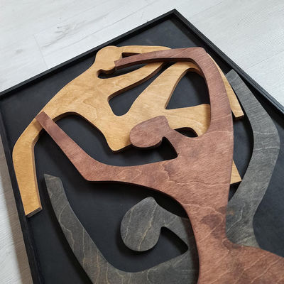 Arredamento ufficio Aggiornamento Parete in legno appeso Casa nuova regalo Legno umano Verticale Arte muraria