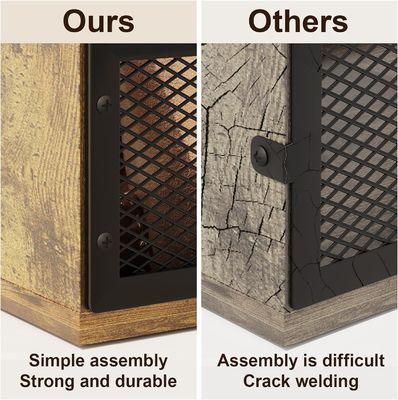 Scatola di archiviazione di dischi in vinile marrone retrò per cassetti di dischi LP robusti e design funzionale
