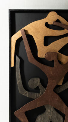 Arredamento ufficio Aggiornamento Parete in legno appeso Casa nuova regalo Legno umano Verticale Arte muraria