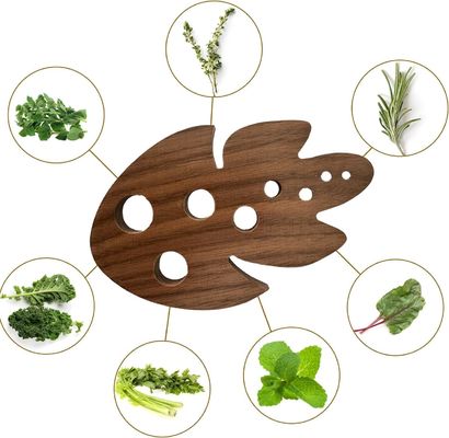 OEM/ODM Acceptabile Peeler di erbe di bambù per lo strappaggio di cavoli, frutti di frutta secca, collard greens 8 fori