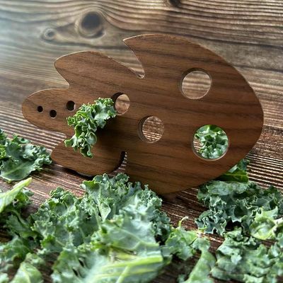 OEM/ODM Acceptabile Peeler di erbe di bambù per lo strappaggio di cavoli, frutti di frutta secca, collard greens 8 fori