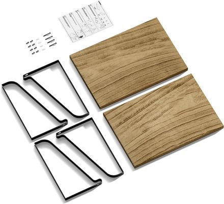 Set moderno di 2 ripiani galleggianti in legno rustico