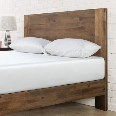Fabbricazione di piattaforme da letto in legno di pino di grande quantità con testa di letto e supporto in lamiera di legno