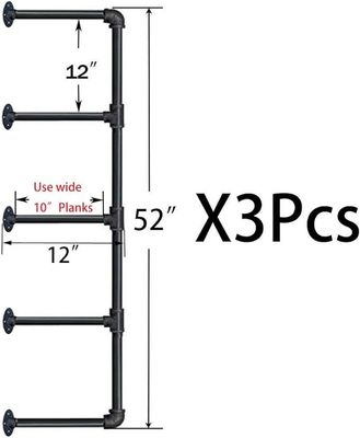 Ripiano per tubi di ferro per il fai da te Ripiano per cucina per ufficio aperto