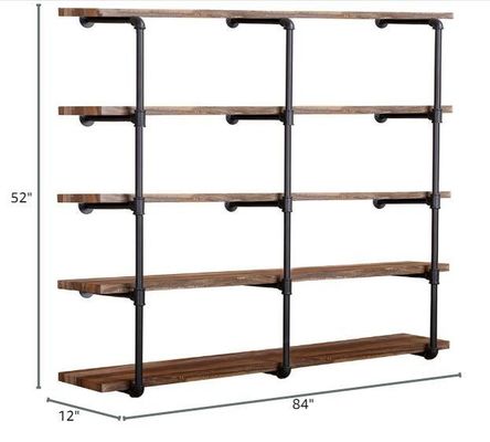 Ripiano per tubi di ferro per il fai da te Ripiano per cucina per ufficio aperto