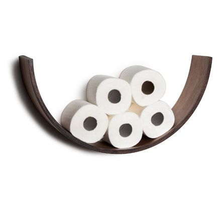 Prenotatore di carta igienica a scaffale curvo La combinazione perfetta di forma e funzione