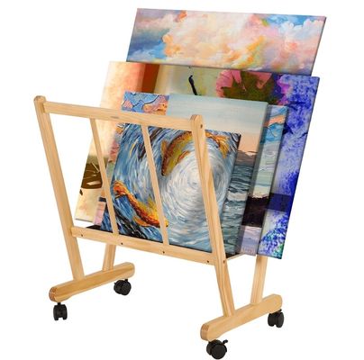 202406 Rack di stampa in legno grande con casse rotanti Disponibile e immagazzinato in bagno con logo personalizzato