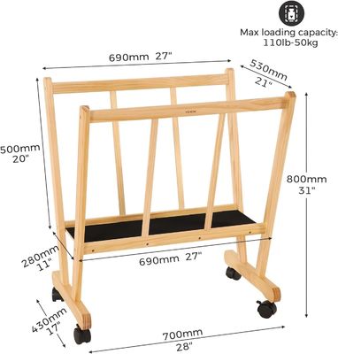 202406 Rack di stampa in legno grande con casse rotanti Disponibile e immagazzinato in bagno con logo personalizzato