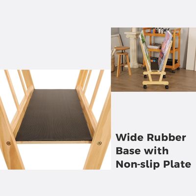 202406 Rack di stampa in legno grande con casse rotanti Disponibile e immagazzinato in bagno con logo personalizzato