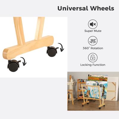 202406 Rack di stampa in legno grande con casse rotanti Disponibile e immagazzinato in bagno con logo personalizzato