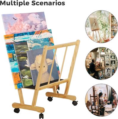 202406 Rack di stampa in legno grande con casse rotanti Disponibile e immagazzinato in bagno con logo personalizzato