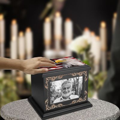 Fotorame unici Urne di cremazione per ceneri umane Stampa serigrafia