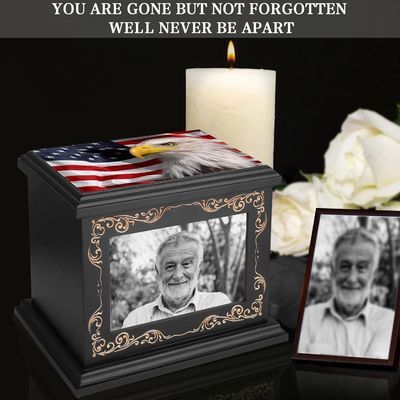 Fotorame unici Urne di cremazione per ceneri umane Stampa serigrafia