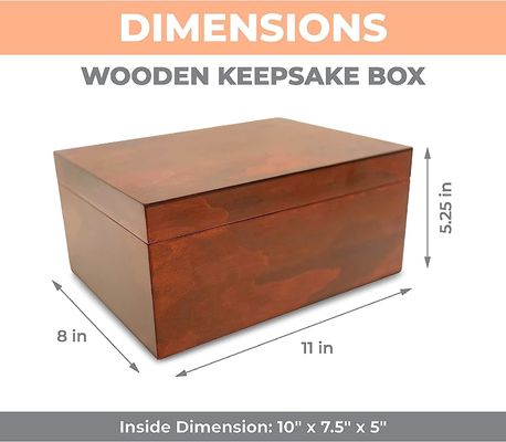 Scatola decorativa in legno per souvenir con coperchio