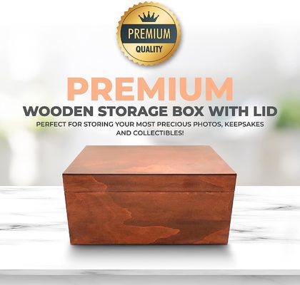 Scatola decorativa in legno per souvenir con coperchio