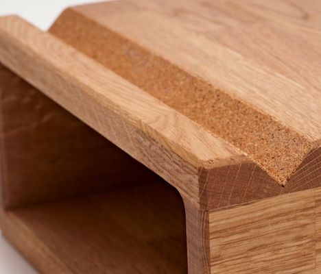 Classificazione Scala non pieghevole Scala per biciclette montata a parete con design in legno di rovere fatto a mano